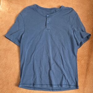 Men's Blue Henley Shirt